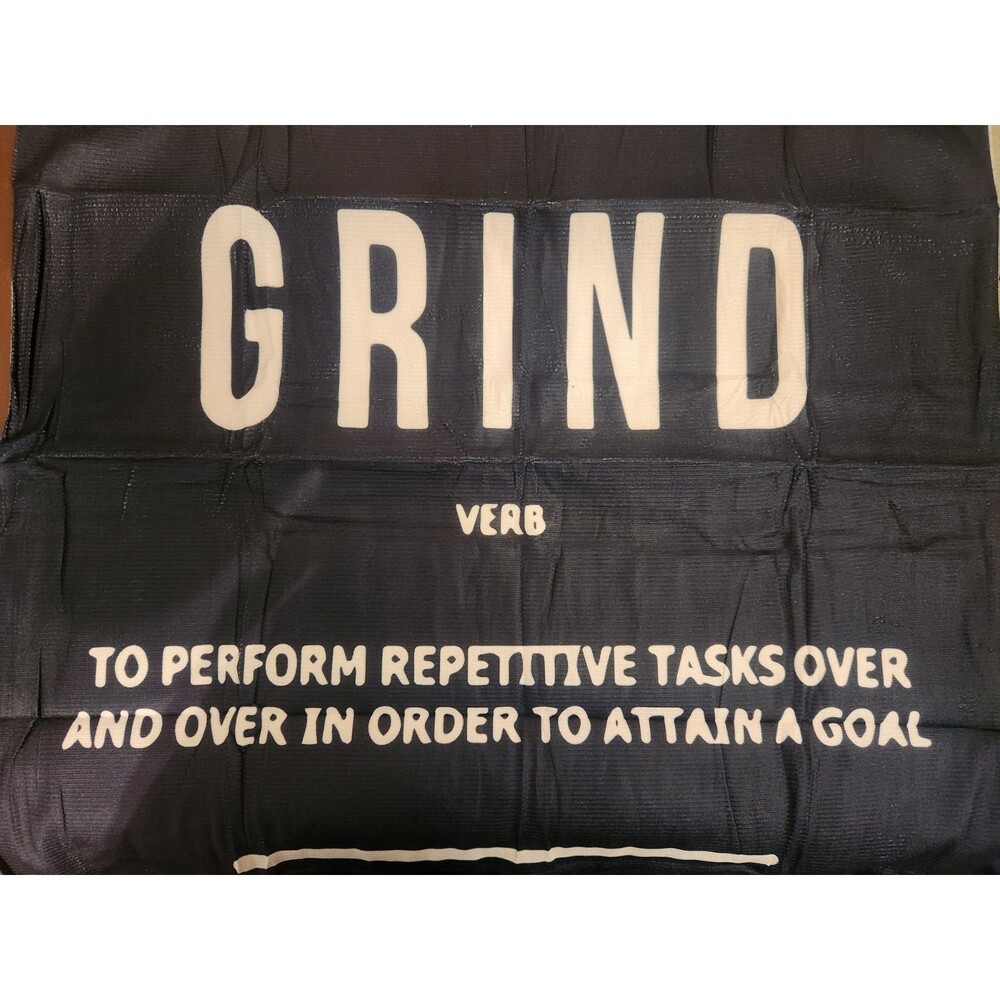 18" X 18" Decorative Pillow Case " Grind: To Perform Repetitive Tasks Over...